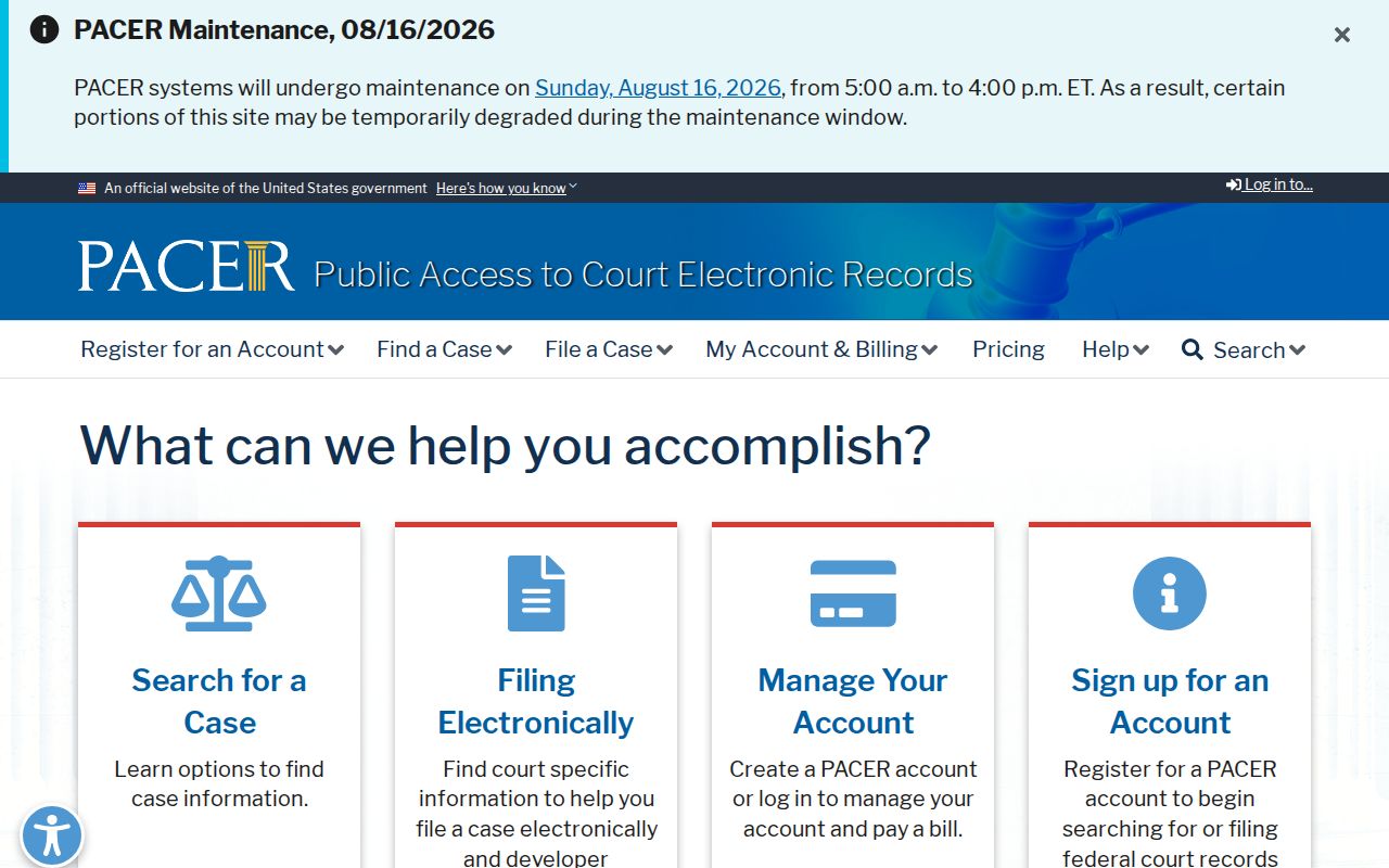 Polk County federal court record access through PACER