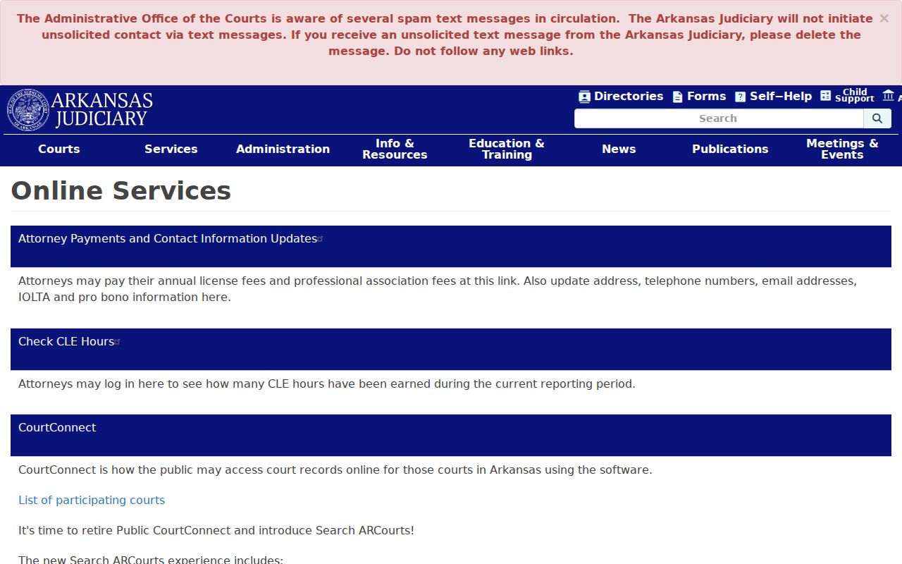 Polk County court docket Arkansas Judiciary online services