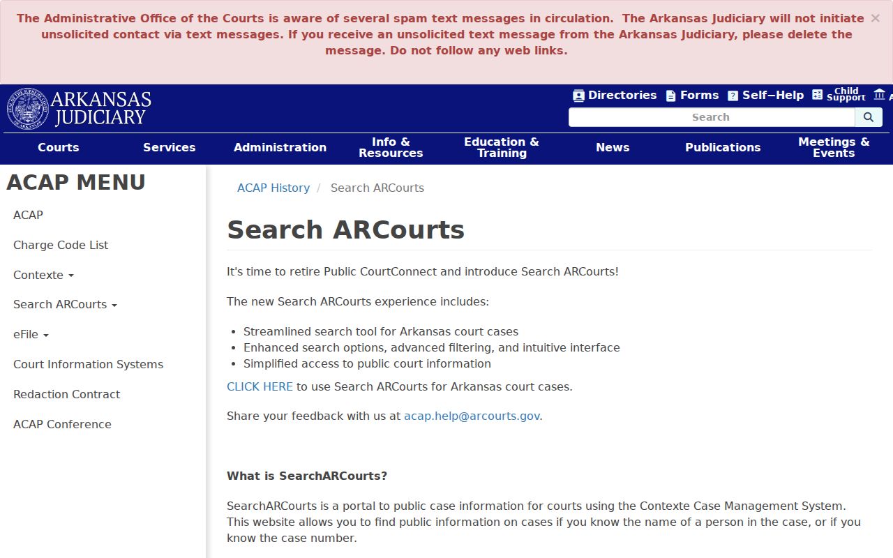 Polk County court docket Search ARCourts scope page